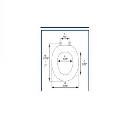 PLUMBING TECHNOLOGIES Premium Slow Close Soft Round Toilet Seat 6F1R3-00